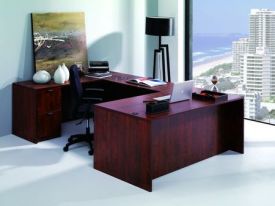 ND4214 - Cherry Laminate U-Shape Desks