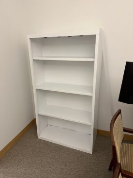 F7460 - White Metal Bookcases