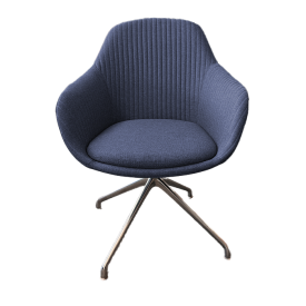 6CSSYSARMBL - The Blue SYS Side Armchair With 4-star Base