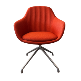 6CSSYSARMRD - The Red SYS Side Armchair With 4-star Base