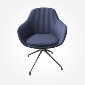 6CSSYSARMBL - The Blue SYS Side Armchair With 4-star Base