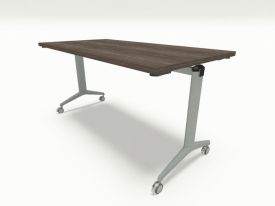 TT23167 - 24x48" Custom HPL Flip-Top Training Table W/ 2" Grommet