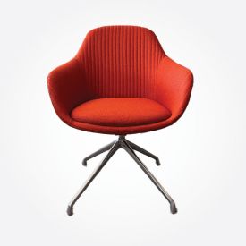 6CSSYSARMRD - The Red SYS Side Armchair With 4-star Base