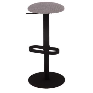 Brown Shell Stool with Post Leg