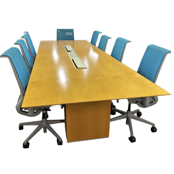 10' Light Oak Conference Table