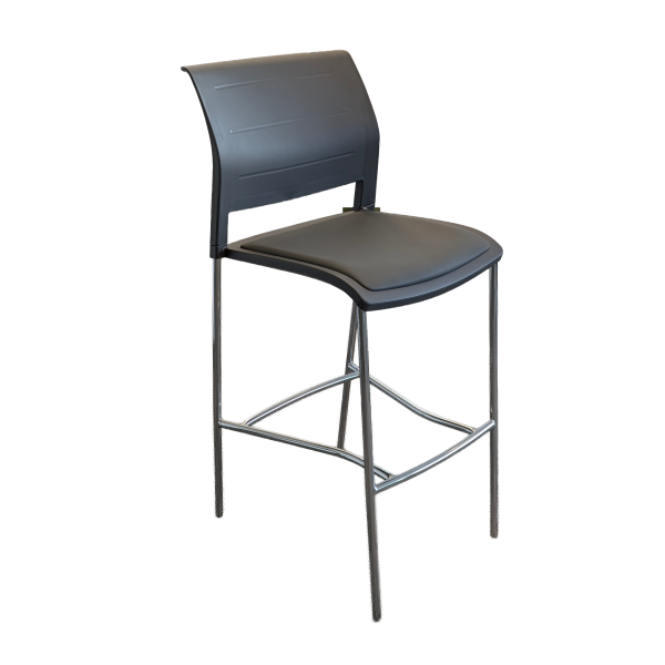 The Kaz Gray Padded Stool